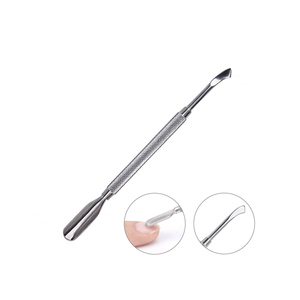 Utensilio multifuncional para el cuidado de las uñas con empujador de cutículas de nailon y mango metálico en todos los colores - Jackbilly Enterprises, juego de 2 piezas - Product Image 4