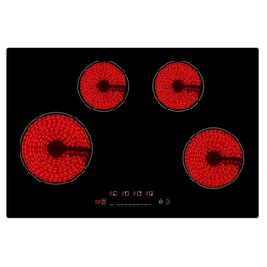 Table <span class=keywords><strong>de</strong></span> <span class=keywords><strong>cuisson</strong></span> encastrable en céramique 4 brûleurs noire avec commande tactile, 9 niveaux <span class=keywords><strong>de</strong></span> puissance et <span class=keywords><strong>protection</strong></span> contre la surchauffe - Product Image 2