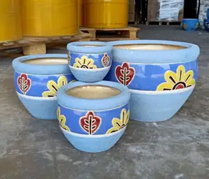 [Leo Nguyen Le] - Vente en gros de pots de fleurs en céramique faits à la main, nouveau design, décoration maison/jardin, en provenance du Vietnam - Product Image 1