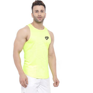 Precio barato de alta calidad de los hombres de talla grande transpirable entrenamiento gimnasio camiseta sin mangas algodón poliéster secado rápido ecológico - Product Image 4