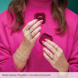 Brazalete de Línea de Diamantes, Elegantes Brazaletes para Mujer - Product Image 3