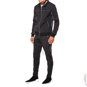 Conjunto Deportivo para Hombre GENTS GARB, Chaqueta y Pantalones de Forro Polar, Cortavientos, Secado Rápido, Transpirable, Poliéster/Algodón, para Gimnasio y Fitness - Product Image 1