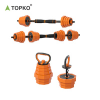 TOPKO Ensemble d'haltères environnementaux réglables de haute qualité Ensemble d'haltères Kettlebell de gymnastique réglable