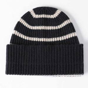 Rayé léger en gros unisexe adulte bonnets chapeaux Sports de plein air tenue décontracté couleur unie hiver chaud bonnet casquettes toutes tailles - Product Image 5