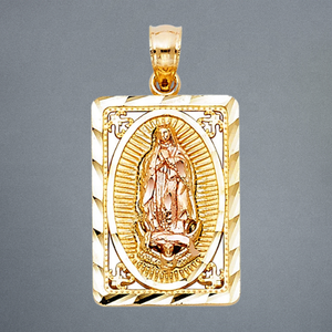 Alliage métallique de haute qualité deux tons plaqué mère marie pendentif à breloque bijoux pour enfants-bijoux d'occasion à la mode à la mode - Product Image 4