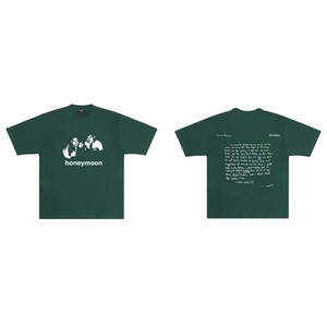 Camiseta de gran tamaño de peso pesado tela de algodón 300gsm transpirable al por mayor personalizado Unisex estilo de calle Pantalla de seda de Vietnam - Product Image 1