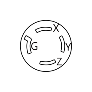 High quality product NEMA L17-30 J-534 30A 600V AC Flanged Outlet <b>electrical</b> plug compatible with 2-<b>wire</b> <b>electrical</b> plug - Product Image 5