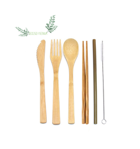 Juego de cubiertos de bambú 2024 ecológico con estuche/juego de cubiertos de bambú con logotipo personalizado de bambú natural de Eco2go Vietnam - Product Image 3