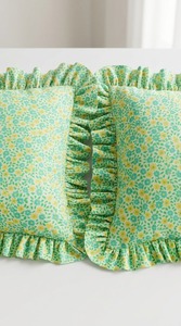 Housse de coussin rectangulaire moderne à volants floraux, tissée 3D, en mélange de coton respirant, pour hôpital, maison, hôtel, décoration de lit, mignonne - Product Image 3
