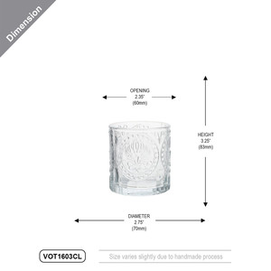 VOT1603 - ที่ใส่เทียนรูปดอกพริมโรสเมอร์คิวรี่ - 3.15 (หลากสี) - Product Image 2