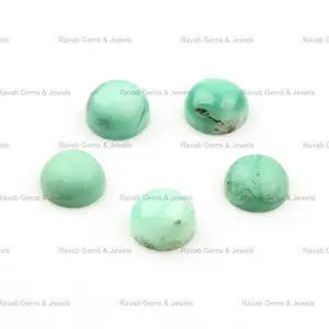 En kaliteli kremsi hakiki yeşil Chrysoprase 12mm pürüzsüz yuvarlak sikke daire Flatback Cabochon gevşek taş takı yapmak için