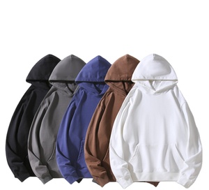 Estilo americano Heavyweight 460gsm Sudadera de gran tamaño Drop Shoulder Pullover Hoodie Custom Fleece Cotton Men's Hoodies - Product Image 1