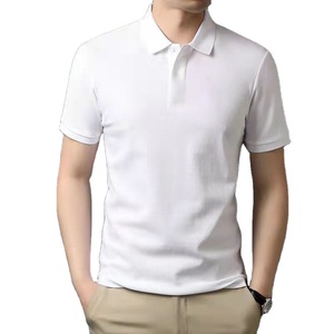 Chemise d'été pour homme, couleur unie, logo personnalisé OEM, broderie sur le col, tendance, grande taille, 100% coton, anti-froissement, imprimé - Product Image 2
