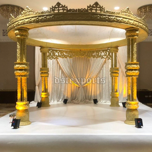 Diseñador de madera Mayur Mandap para boda Europea Ceremonia de boda india Tema del palacio Mandap Mayur Mandap para bodas - Product Image 6