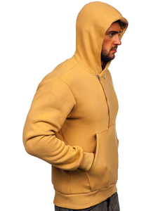 Collection 2025 – Sweat à capuche personnalisé pour homme, chaud et épais, en coton lavé, avec demi-fermeture éclair, col montant, poches, design écologique - Product Image 2