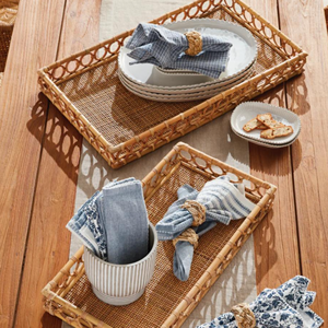 Plateau de service rectangulaire en rotin, design intemporel en rotin 100% naturel, idéal pour la décoration intérieure et l'utilisation sur table, en provenance du Vietnam - Product Image 6