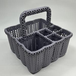 Plateau de rangement en plastique tout-en-un avec poignée de transport conçu pour la maison et les salons. - Product Image 5