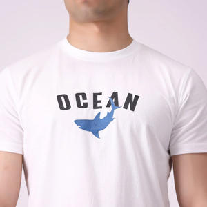 เสื้อยืดผ้าคอตตอนพิมพ์โลโก้ได้ตามต้องการเสื้อยืดลำลองสำหรับทั้งชายและหญิง - Product Image 2