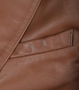 Blazer élégant en cuir décent OEM meilleur blazer pour hommes véritable achat décontracté robe formelle Blazer manteau affaires coupe ajustée vestes en cuir - Product Image 5