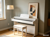 KINGMUSICO SKB04 88 Key Digital Piano French DREAM Audio Source 81 Polyphony Upright Electric Piano with Bench
