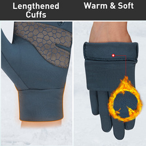 Guantes de invierno para correr para hombre, tejido cálido de poliéster resistente al agua, apto para deportes al aire libre, estilo Flexible - Product Image 6