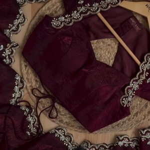 Bollywood indien Designer pur doux Fandy Sain saree en soie pour les femmes fête mariage décontracté Festival porter avec fantaisie ethnique Blouse - Product Image 5