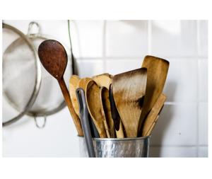 Ensemble de 2 couverts à salade en bois de luxe écologiques faits à la main pour la cuisine à domicile-Outils à salade et accessoires de cuisine - Product Image 2