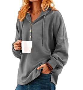 Wholesale Premium Quality Knitted 100% Cotton Fleece Breathable Pullover 320gsm Oversized Women's Hoodies Sweatshirts Streetwear - Product Image 6