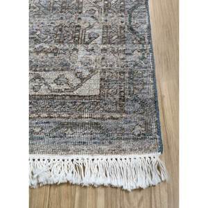 Tapis en laine afghane noué à la main gris et noir Viscaya, motif médaillon, 9x12, tapis de salon pour adolescents, pour la décoration de la maison - Product Image 4
