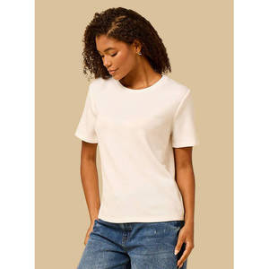 Camiseta Lisa para Mujer, Corte Regular, Informal, Básica, de Manga Corta, Cómoda para Uso Diario, Marca Privada OEM - Product Image 6