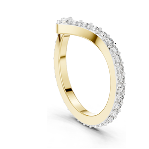 แหวนเพชรทรงตัววี 0.66 กะรัต สำหรับผู้หญิง ความใส VVS-VS EF ทอง 18KT, 14KT, 10KT และเงิน 925  ทองชมพู, ทองเหลือง, ทองขาว - Product Image 6