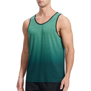 OEM Service Available! Men's Casual 100% Cotton Gym Fitness Workout Tank Tops Custom Logo Print O-Neck <b>Singlet</b> Plus Breathable - Product Image 2