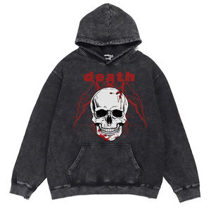 Fabricant personnalisé pull épais et épais patch de broderie sweat à capuche de sérigraphie lavé à l'acide pour hommes tarif de gros OEM - Product Image 6
