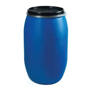 ราคาขายส่งถังพลาสติก 200l HDPE เปิดด้านบนถังพลาสติกสีฟ้า \ 55 แกลลอน HDPE ถังพลาสติกสีน้ําเงินหนักสําหรับการใช้ขายส่ง