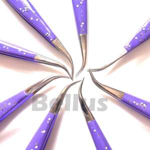 Pinzas de extensión de pestañas con punta de fibra profesional Pinzas de pestañas de acero inoxidable Premium Hecho en Pakistán Logotipo personalizado OEM - Product Image 5