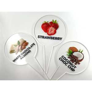 สติกเกอร์ติดไอศกรีม 60 ชิ้น กลิ่นเจลาโต้ ป้ายรสชาติไอศกรีม แท็กรสชาติเจลาโต้ สติกเกอร์ไฮไลท์ไอศกรีม - Product Image 2