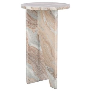 Table à boire en marbre pleine pierre de qualité supérieure, base sculptée moderne, design tendance, table d'appoint de luxe, meuble de salon - Product Image 1