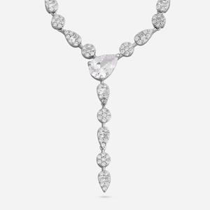 Collar de Plata 92.5 con Diamante para Bodas 191270 - Product Image 5