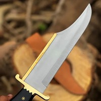 Cuchillo antiguo Bowie vintage, la mejor idea de regalo para él, hoja fija, películas, cuchillos de caza con mango de micarta negro.