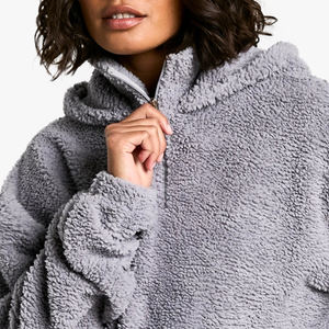 Sweat à capuche en polaire sherpa pour femmes, matière polyester, pour se tenir au chaud, design pour vêtements d'extérieur, prix bas et haute qualité, design 2026 - Product Image 2