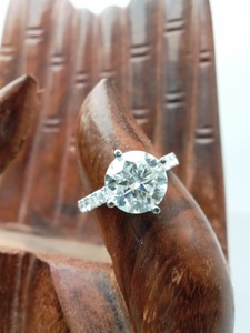 Custom Fancy Solitaire Engagement Wedding Party Ring VVS Diamond 100% Satisfaction Guaranteed 14k 18k Gold 925 Silver GIA - Product Image 6