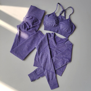 Fitness Sets Women's Seamless Yoga Jumpsuit-Strapless Crew Neck Sleeveless Full-Length Spandex/Polyester Solid Color Gym Sports - Product Image 6
