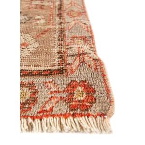 Alfombras de Lana Anudadas a Mano Aalam, Diseño Floral y Abstracto en Rojo y Naranja, Rectangulares de 9x12, para Entrada y Sala de Estar, PAEM-1444 - Product Image 4