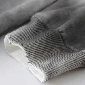 เสื้อสเวตเตอร์มีฮู้ดผู้ชาย, ใหม่เสื้อสเวตเตอร์มีฮู้ดแขนยาวแบบวินเทจมีซิปน้ำหนักมาก - Product Image 4