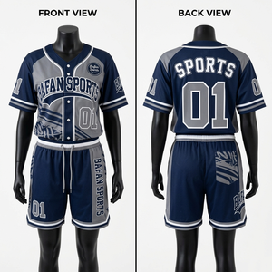 Ensemble short et maillot de baseball noir et or en poly mesh 260 GSM, sublimation, sergé, logos personnalisés, pour femmes - Product Image 4