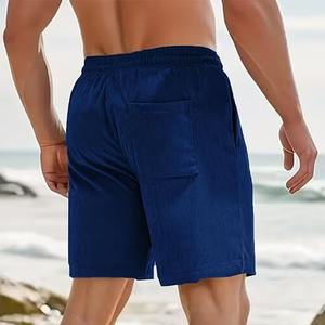 Bleu hommes maison Shorts doux confortable respirant court été élastique cordon séchage rapide décontracté salon pantalon court - Product Image 4