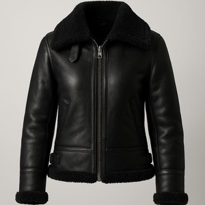 Chaqueta de Piel de Oveja de Lujo para Mujer, Fabricada por Profesionales de Alta Calidad, con Cuello de Piel, Abrigo Cálido de Piel de Cordero - Product Image 2