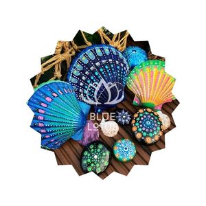 2025ดอกบัวสีน้ำเงินตกแต่งงานฝีมือธีมทะเลสำหรับงานปาร์ตี้บ้านและสำนักงาน - Product Image 1