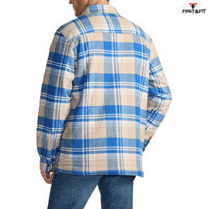Custom Logo Knitted Solid Quick Dry Regular Fit Sports Breathable Casual Long Sleeve Running <b>Men</b> <b>Flannel</b> <b>Shirt</b> - Product Image 2