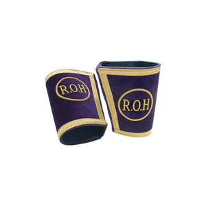 Real Orden Antediluviana de Búfalos R.A.O.B. Cuff-Púrpura Bordado a mano con flecos Puños bordados - Product Image 6